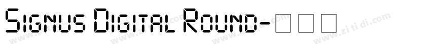 Signus Digital Round字体转换